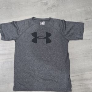 Under Armour Charcoal Tee with Black Logo